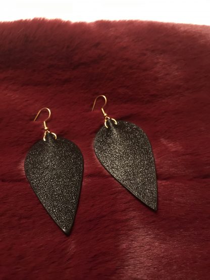Shiny Black Earrings