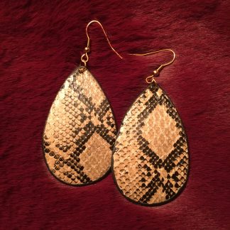 Oval Snakeskin Earrings
